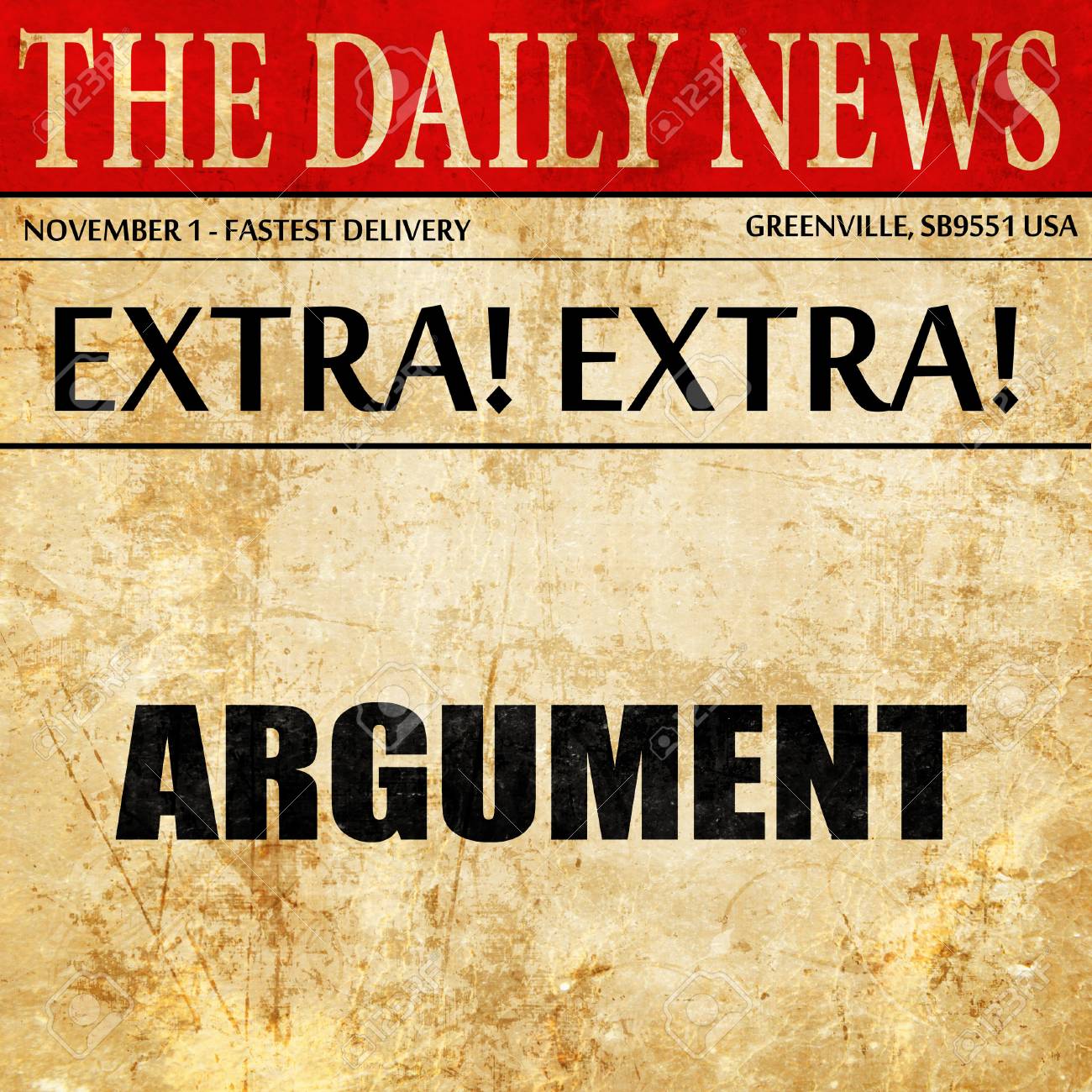 Argument Newspaper Article Text Stock Photo Picture And Royalty Free Image Image 71056072