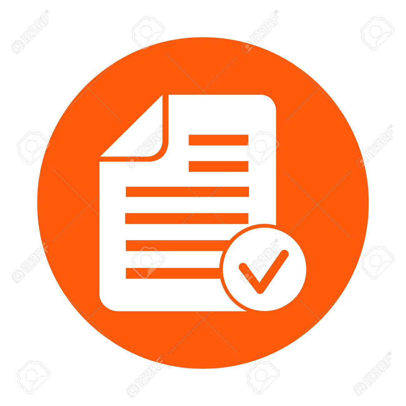 Documento Con El Icono Ok. Añada Papel. Adjuntar Página ...