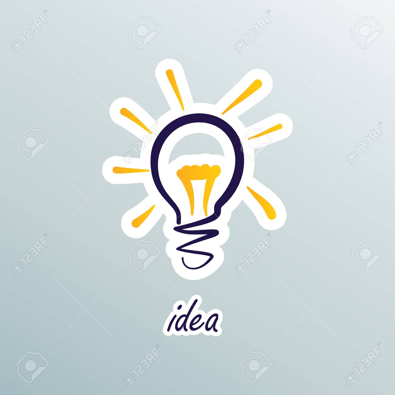 doodle lamp idea stylish conceptual digital light bulb idea