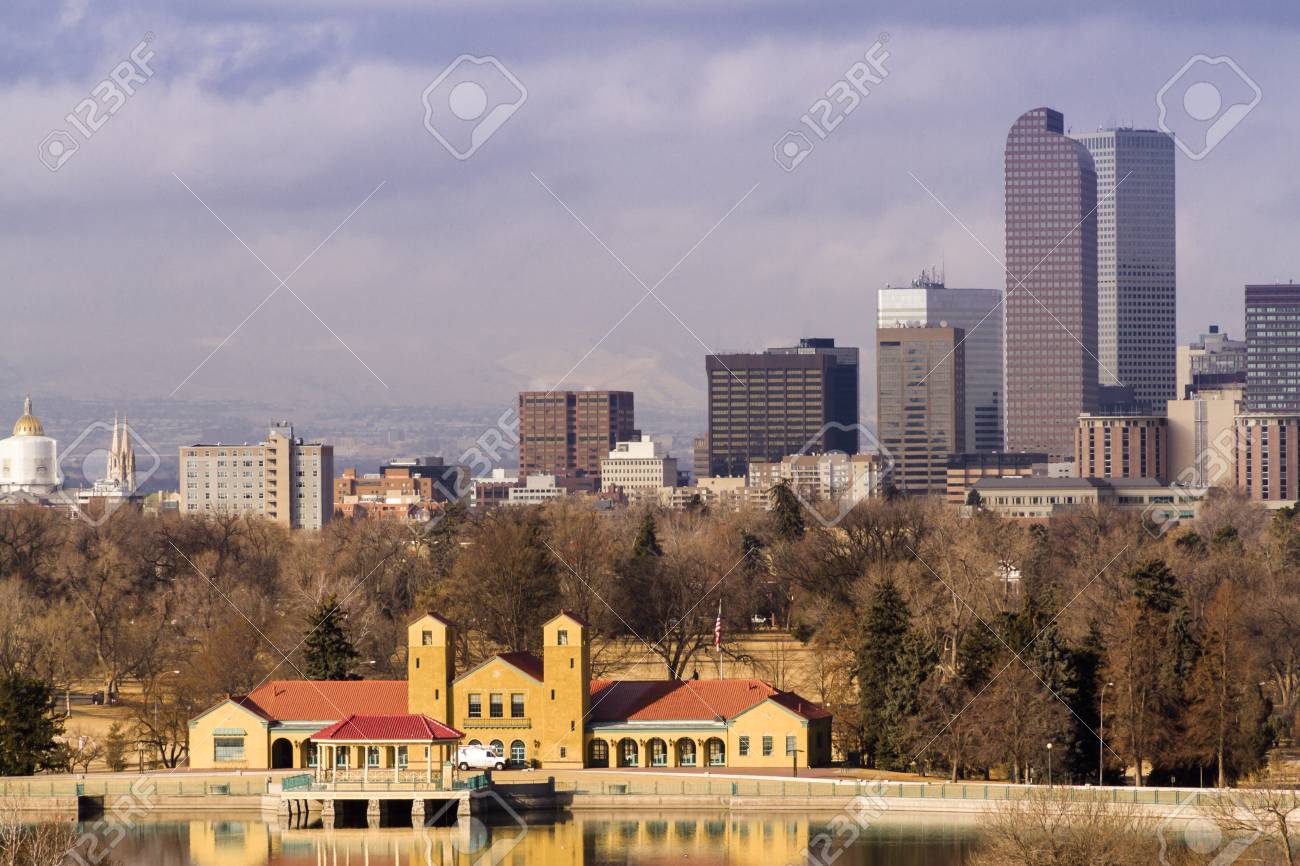 denver skyline during the