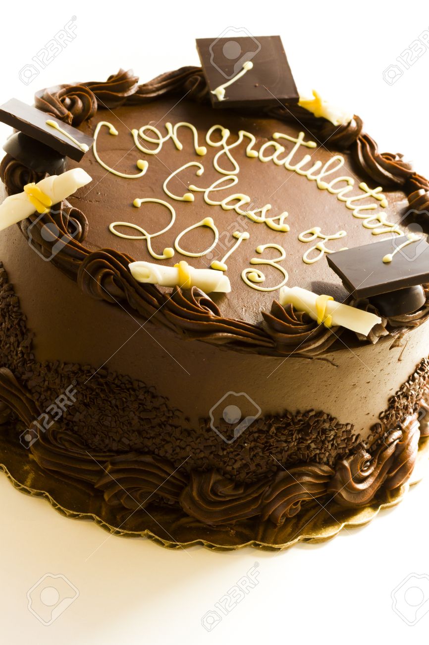 Gateau Au Chocolat Gastronomique Decore Pour La Fete De Remise Des Diplomes Banque D Images Et Photos Libres De Droits Image