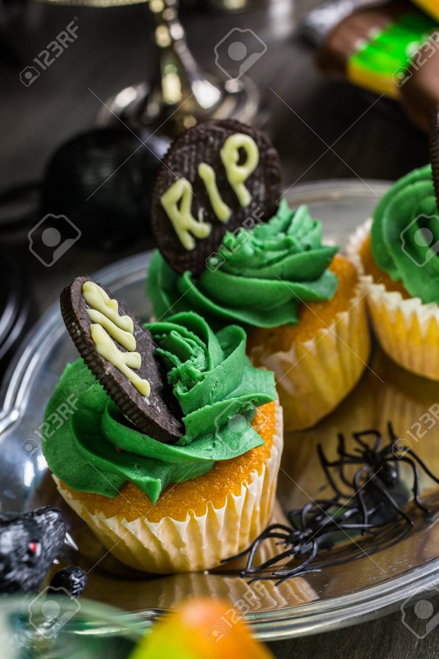 Food Table Arrangement Prepared For Halloween Party Stock Photo Picture And Royalty Free Image Image 46925381