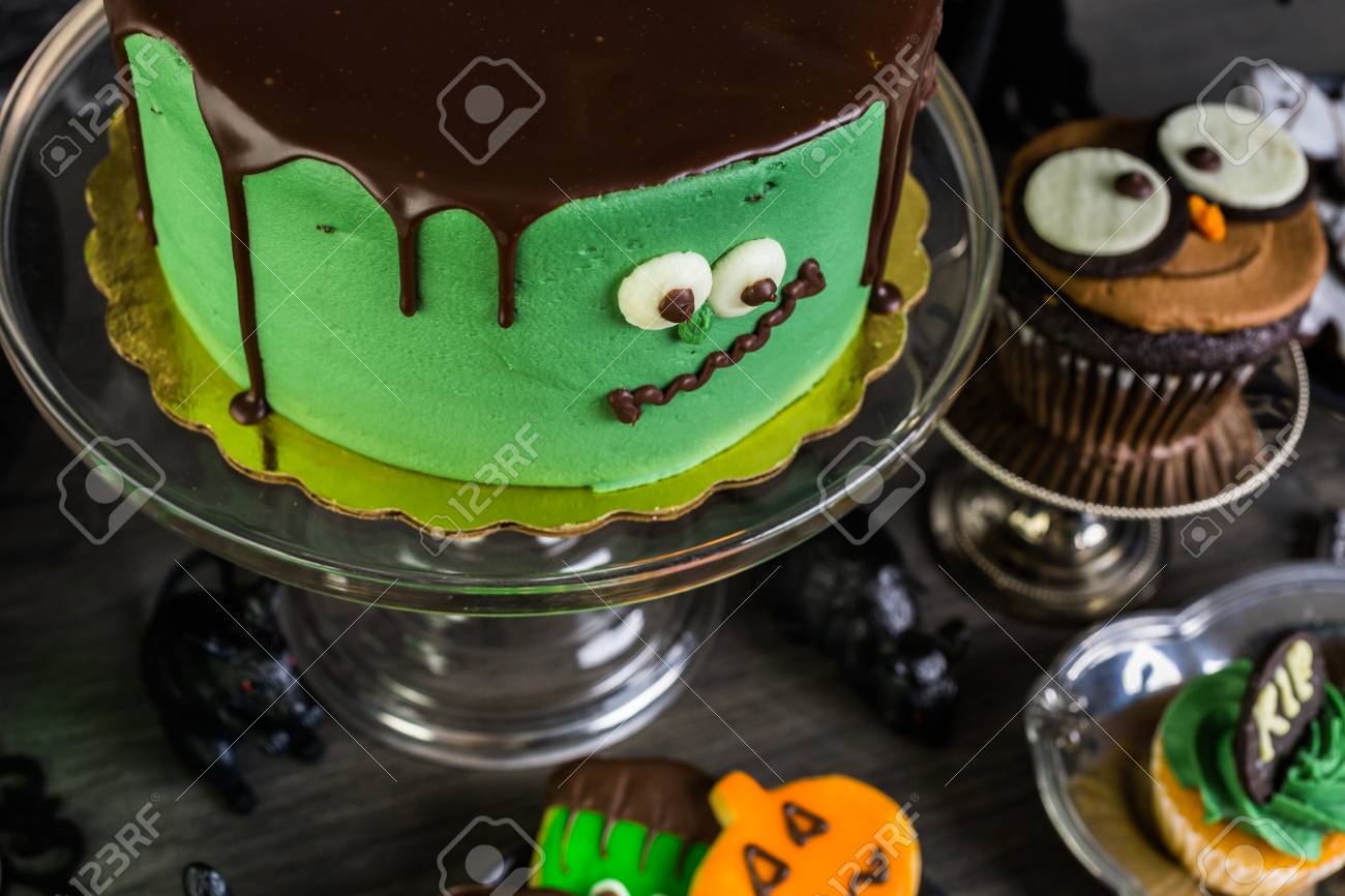 Food Table Arrangement Prepared For Halloween Party Stock Photo Picture And Royalty Free Image Image 46925447