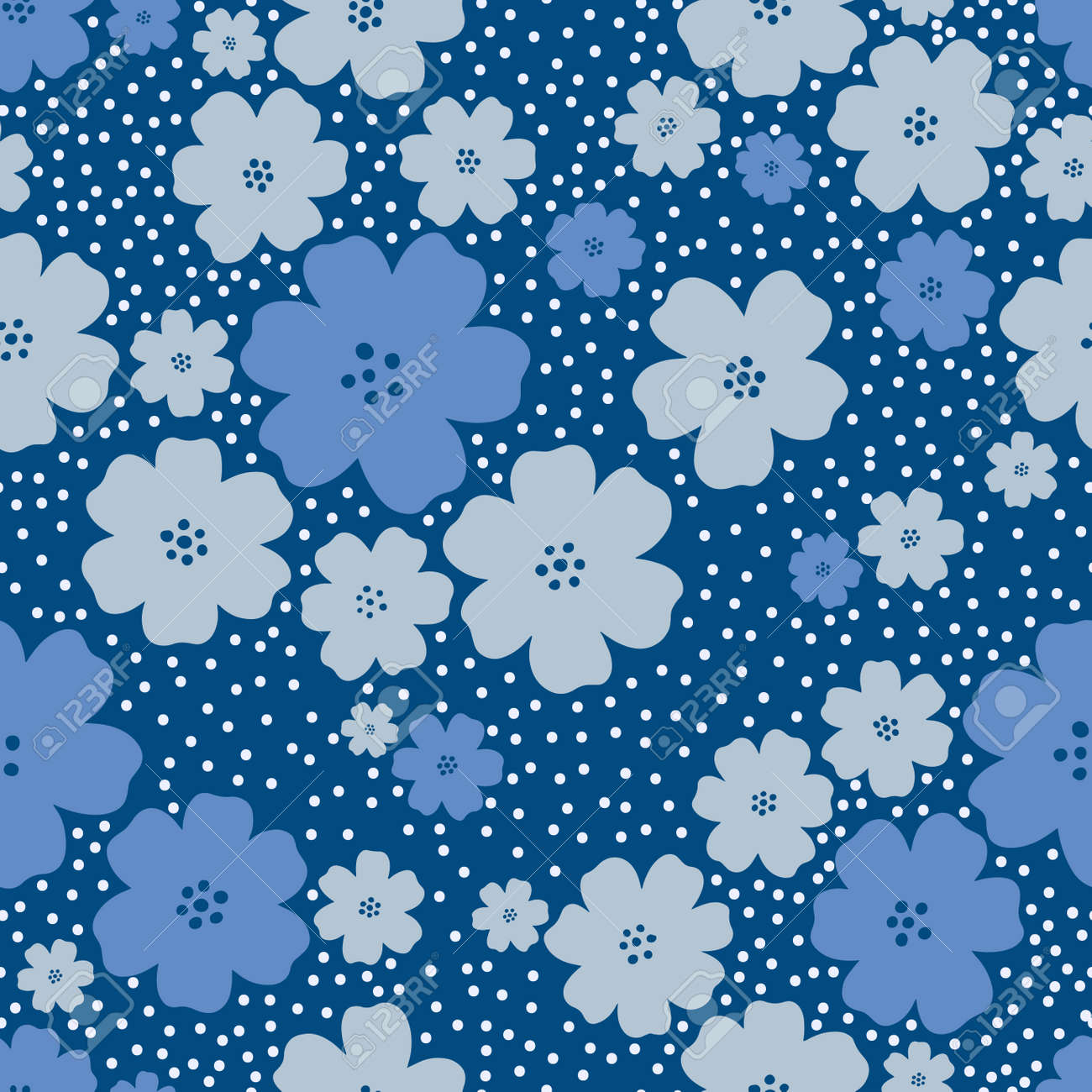 Seamless pattern flower design.Print botanical textile fabric fashion.Modern vintage style. - 170424887 Seamless pattern flower design.Print botanical textile fabric fashion.Modern vintage style. - 170424887
