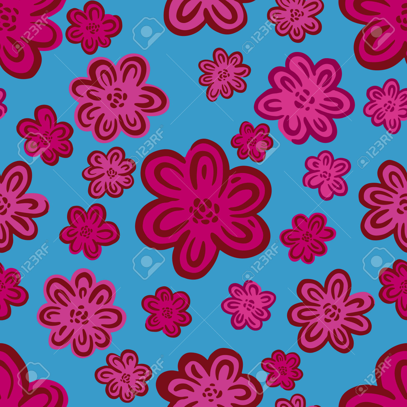 Seamles pattern ditsy small flower.Hand drawn print of textile.Vintage floral design - 171744102 Seamles pattern ditsy small flower.Hand drawn print of textile.Vintage floral design - 171744102