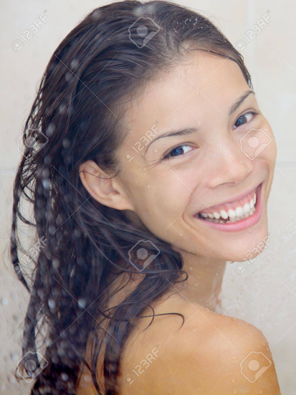 Asian Athletes Showering