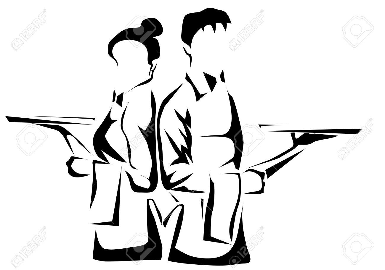 Restaurant Waiter Serve Isolated On A White Background Royalty Free SVG,  Cliparts, Vectors, and Stock Illustration. Image 31360734., image size:1300x913