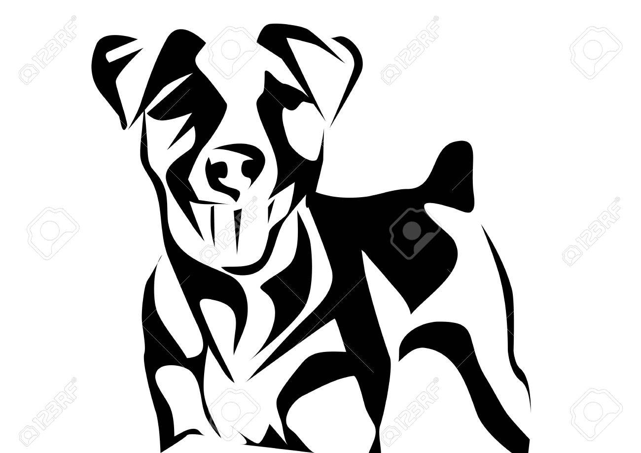 ジャック ラッセル テリアです 白い背景で隔離の犬のイラスト素材 ベクタ Image