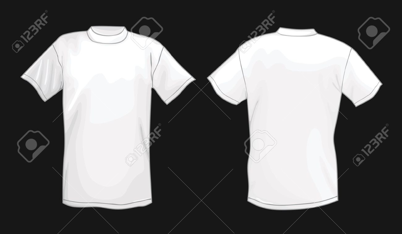 Download White Vector T Shirt Design Template Front Back Isolated Royalty Free Cliparts Vectors And Stock Illustration Image 11358051