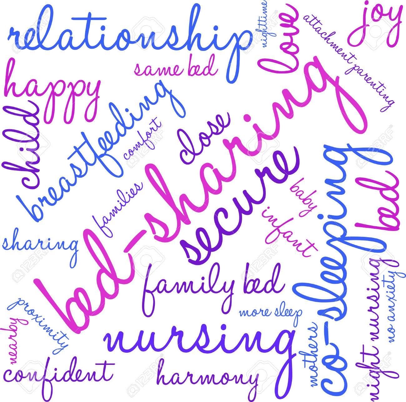 bed sharing word cloud on a white background royalty free cliparts