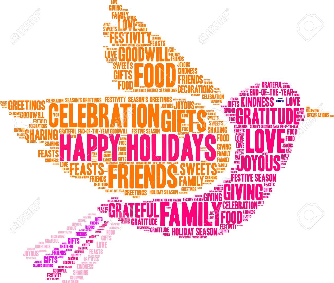 happy holidays white background