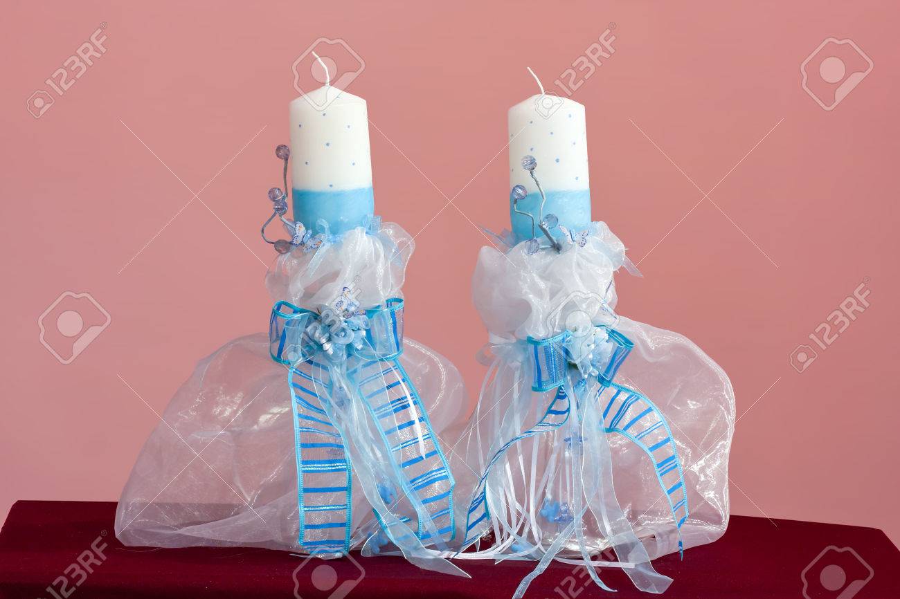 christening candle boy