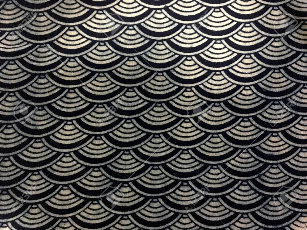 Indigo And White Fish Scales Pattern On Japanese Traditional Stock Photo Picture And Royalty Free Image Image 117406039