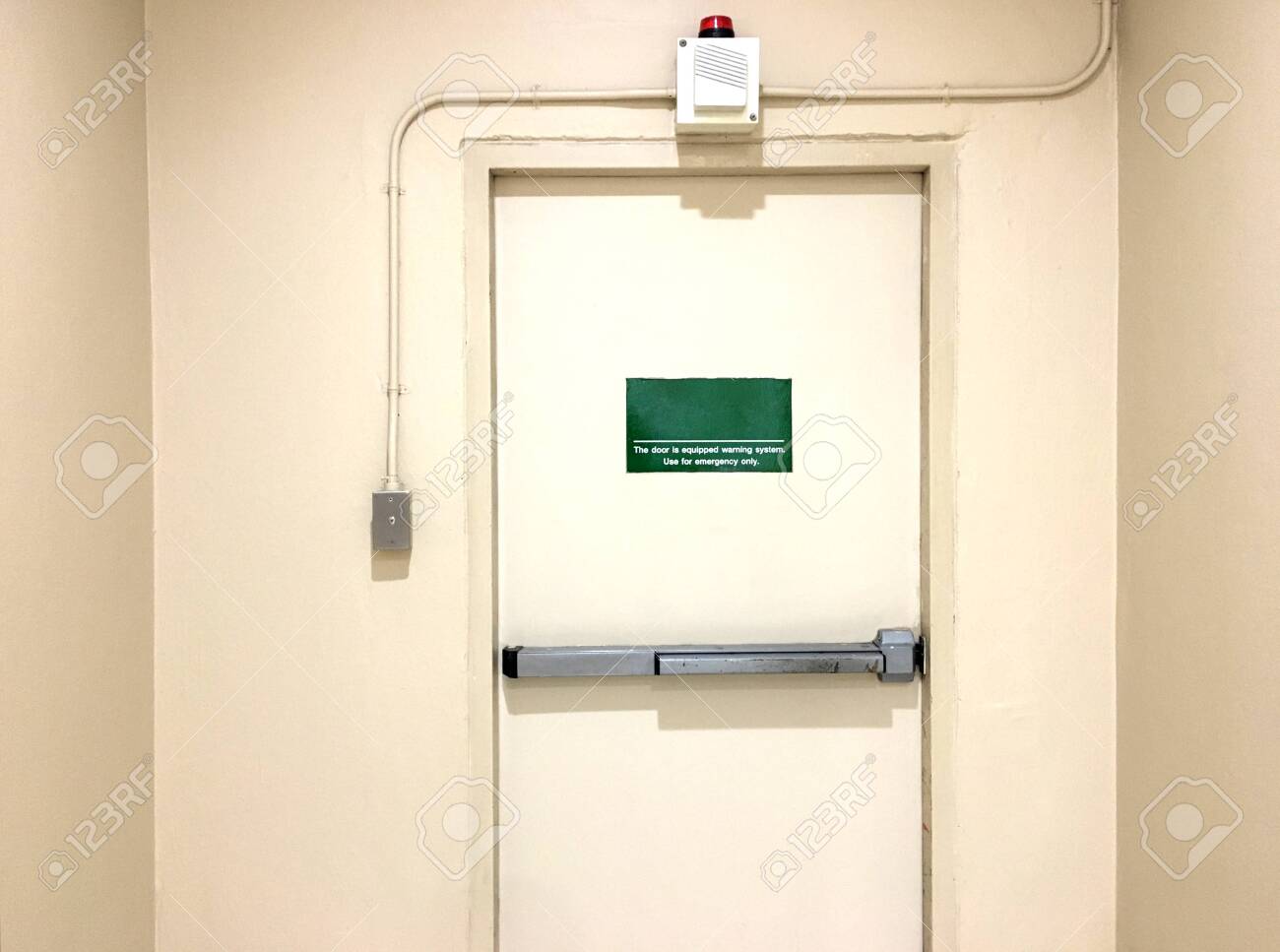 Emergency Exit Door With Siren Alarm In Store Building Stock Photo Picture And Royalty Free Image Image Emergency Exit Door With Siren Alarm In Store Building Stock Photo Picture And Royalty Free Image Image