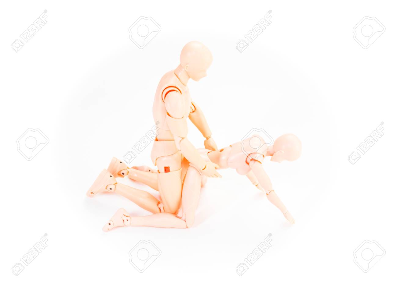 Doggy Style Of Sex, Concept Sexual Intercourse, Sex Education Isolated On  White Background Фотография, картинки, изображения и сток-фотография без  роялти. Image 103789309