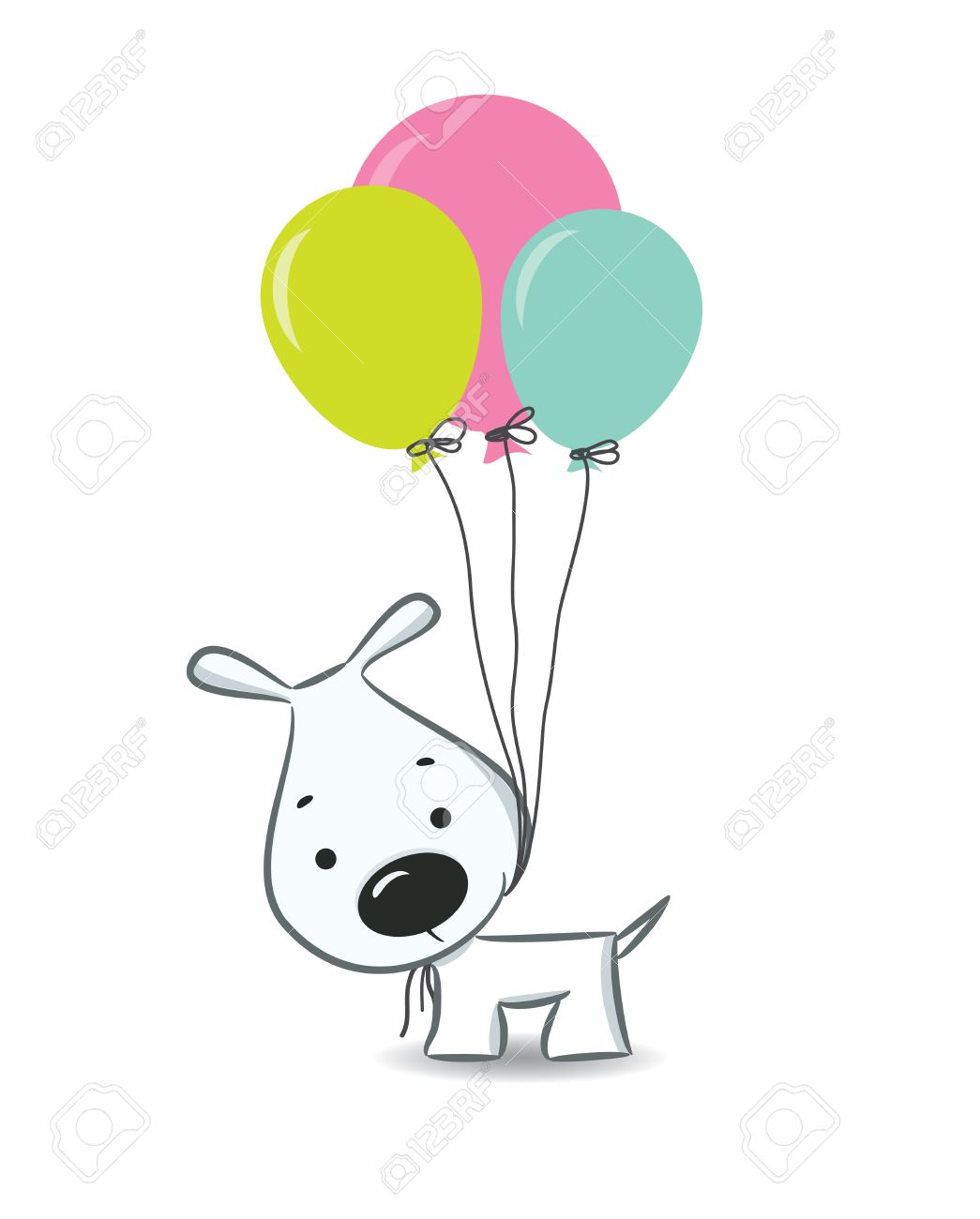 cute cartoon dog with