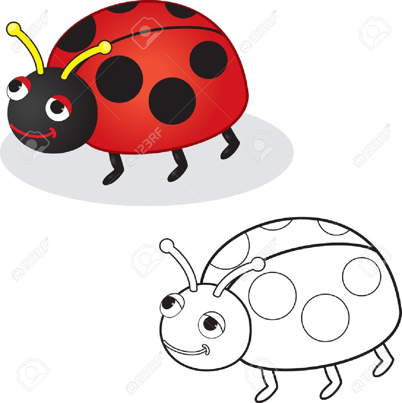 Download Coloring Book Ladybug Toy Vector Illustration Isolated On Royalty Free Cliparts Vectors And Stock Illustration Image 18265542