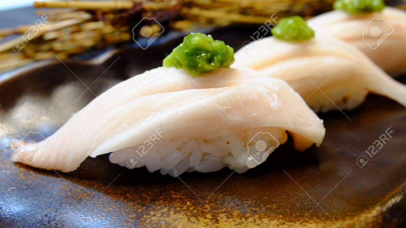 Engawa Sushi Stock Photo Picture And Royalty Free Image Image 73836176