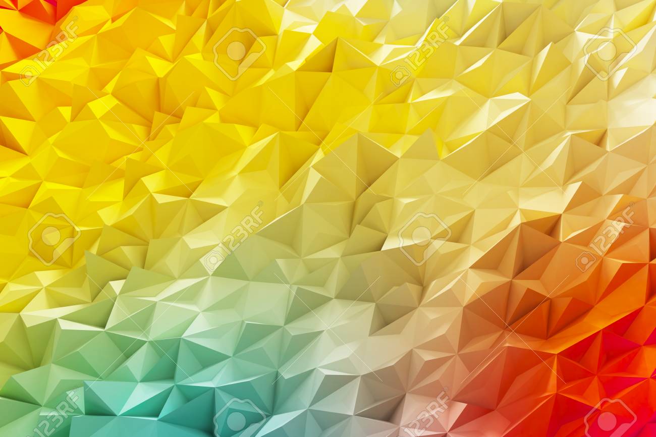 モザイクの背景のクリスタル ゴールドのイラスト 3 D レンダリング の写真素材 画像素材 Image