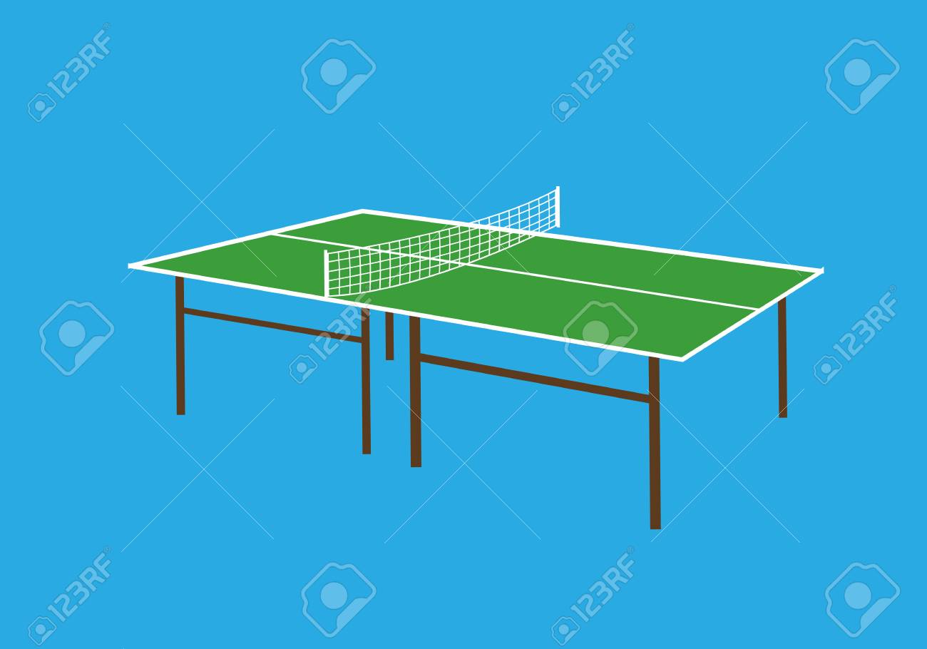 青い背景にテニス卓球ベクトルのイラスト のイラスト素材 ベクタ Image