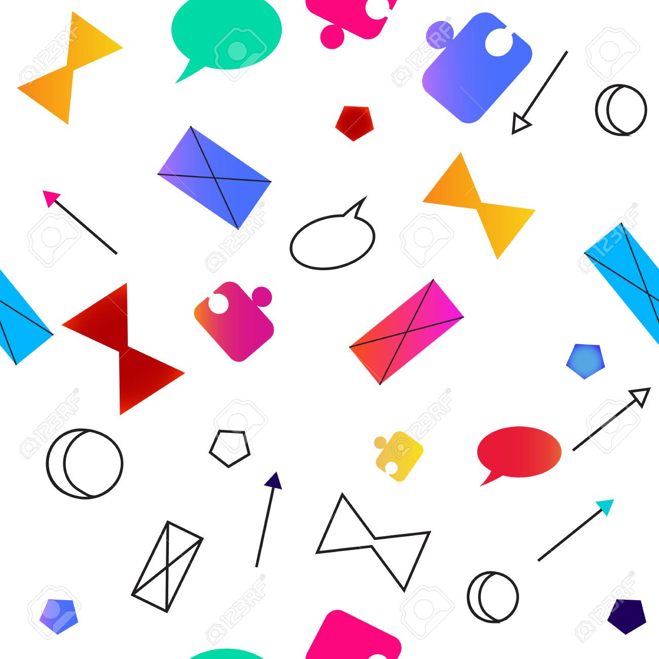 アート要素で白い壁紙の背景をタイル ベクターの図 のイラスト素材 ベクタ Image