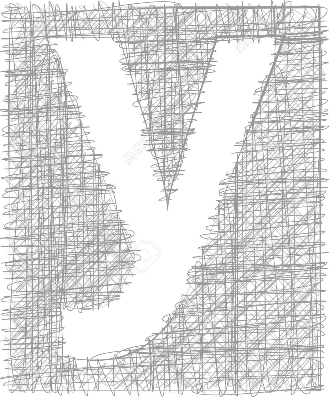 フリーハンド タイポグラフィ手紙 Yのイラスト素材 ベクタ Image