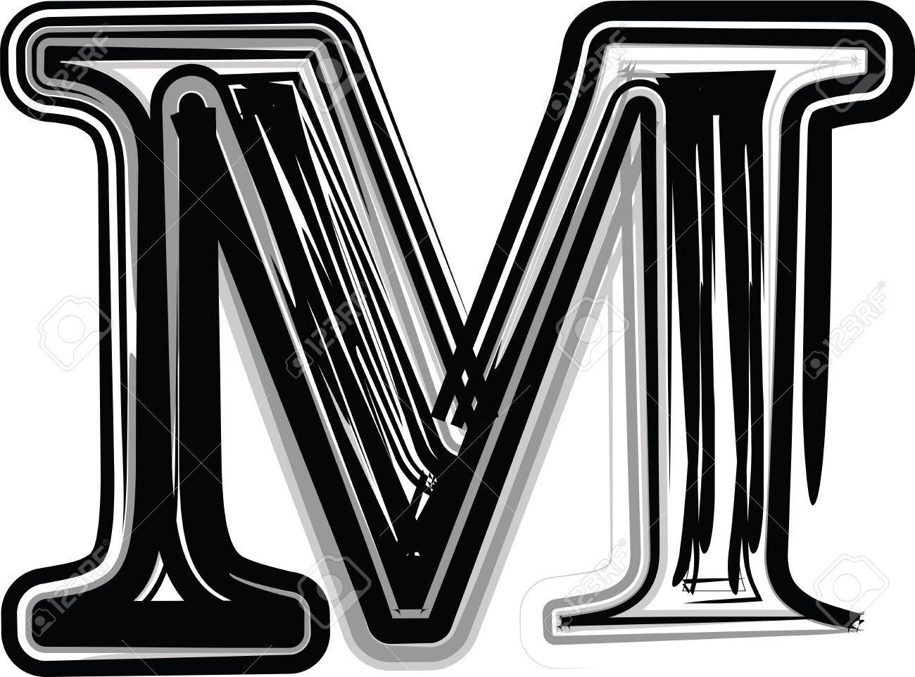 フリーハンド文字体裁文字 M のイラスト素材 ベクタ Image 10 フリーハンド文字体裁文字 M のイラスト素材 ベクタ Image 10