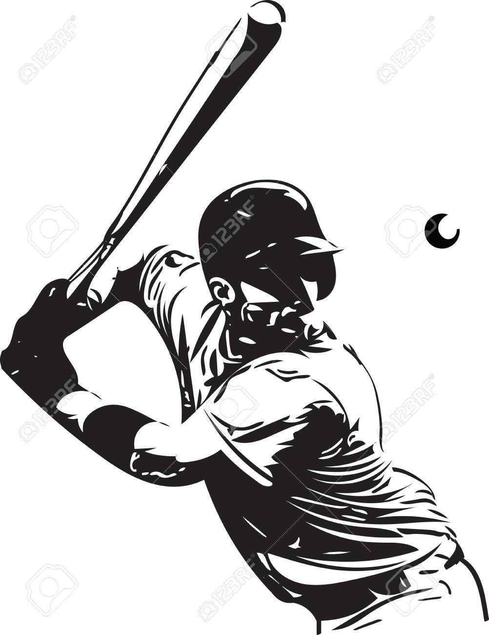 Illustration Of Baseball Player Playing With Abstract On A White  Background. Royalty Free SVG, Cliparts, Vectors, and Stock Illustration.  Image 87354190., image size:1002x1300
