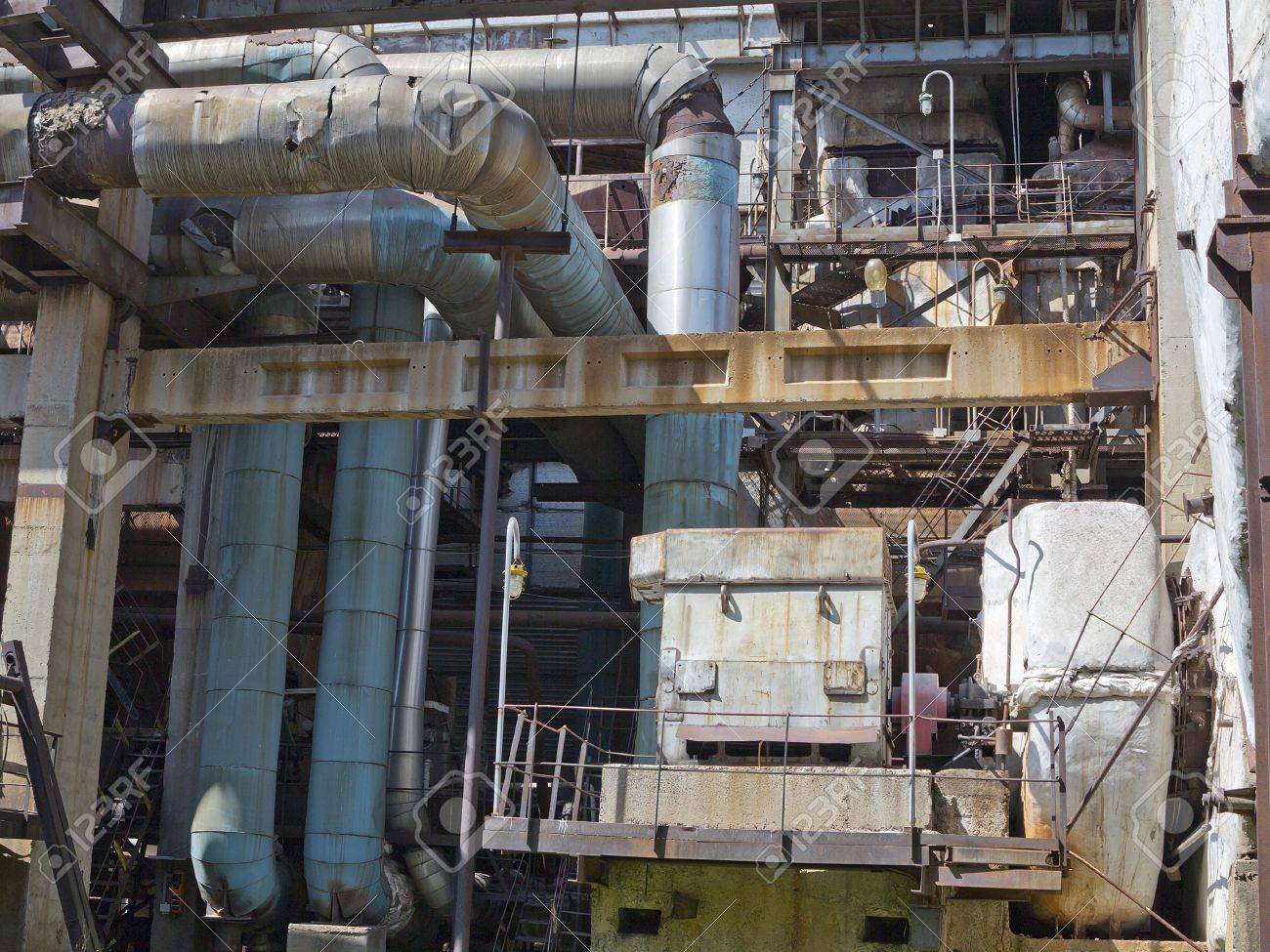 Huge Industrial Air Compressor At An Old Power Plant Stock Photo Picture And Royalty Free Image Image 20377901