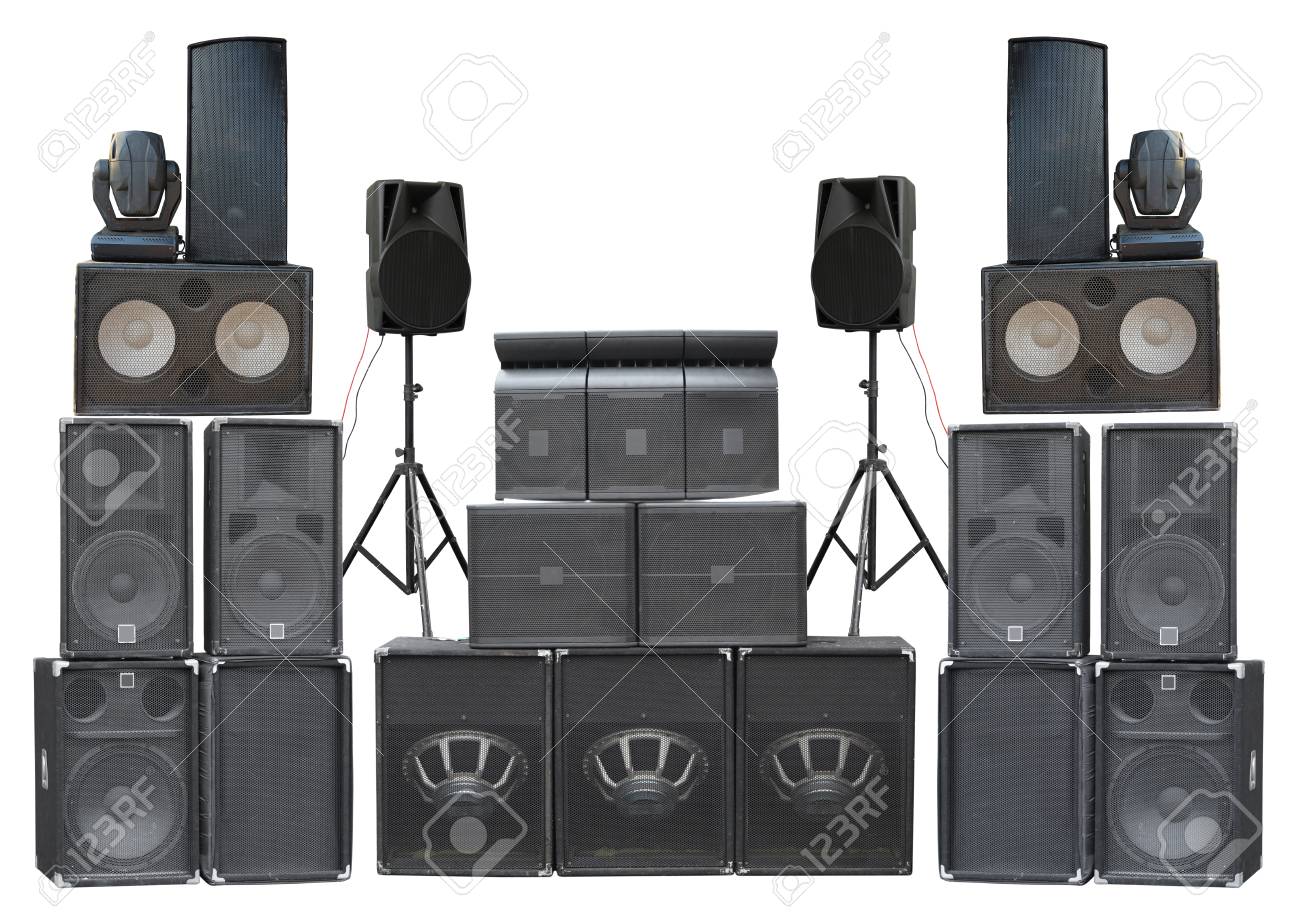 big sound system speakers