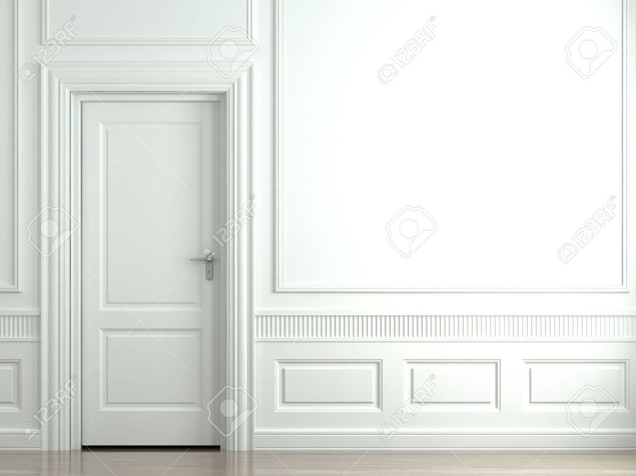 3d Sc Ne D Un Mur Blanc Classique Avec Des Portes Et Moulures Banque 3d Sc Ne D Un Mur Blanc Classique Avec Des Portes Et Moulures Banque