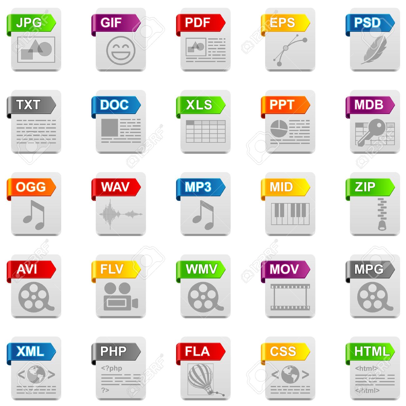 File Icons Stock Photo Picture And Royalty Free Image Image