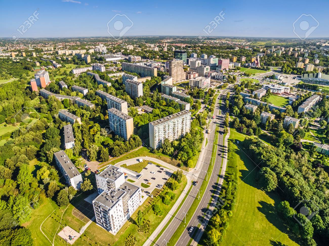 Lublin Bird S Eye View Landscape From The Air Surrounding The Stock Photo Picture And Royalty Free Image Image