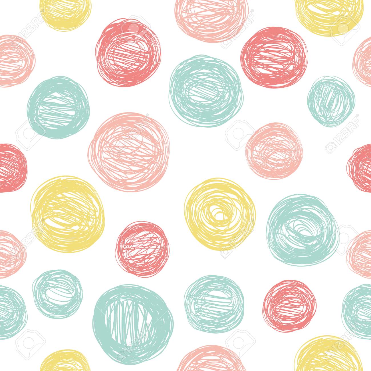 パステル カラーの水玉模様のシンプルなシームレス パターン。の