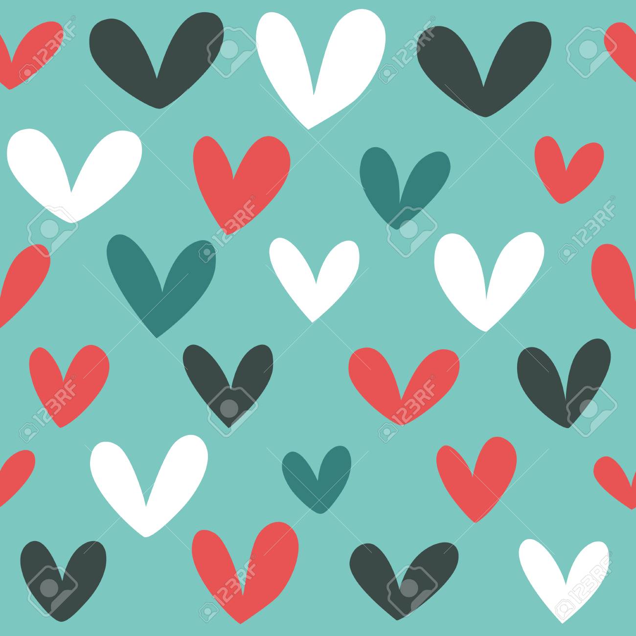 seamless heart background in pretty colors great for baby
