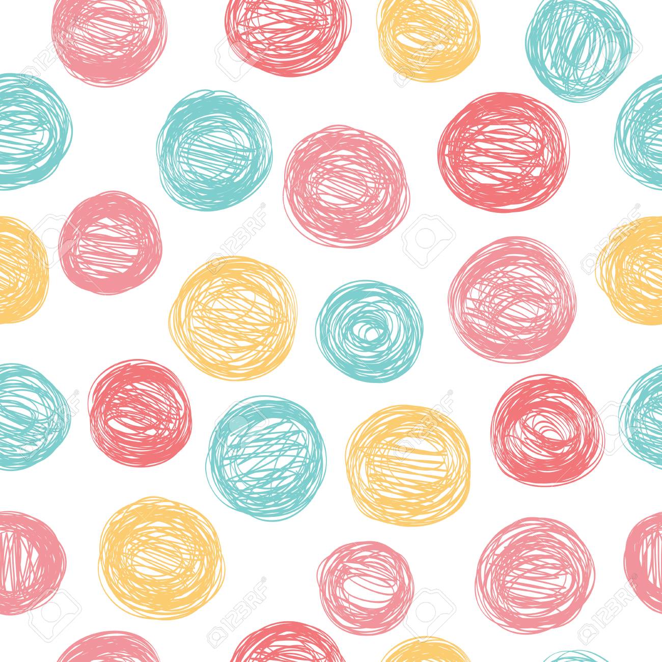 水玉でシームレスなパターン。パステル カラーのベクトルの背景。の