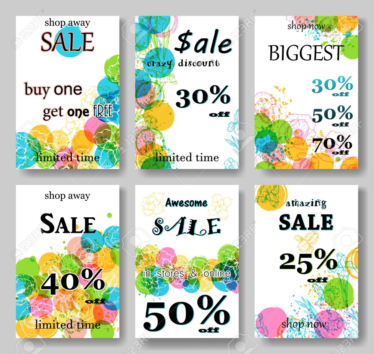 modern eye catching social media sale banners illustrations stock