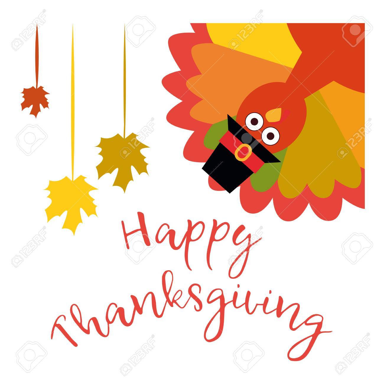 Funny Happy Thanksgiving Wishes Carte De Voeux Joyeux Thanksgiving Avec Dinde Drôle De Bande Dessinée Clip  Art Libres De Droits , Svg , Vecteurs Et Illustration. Image 88396069.