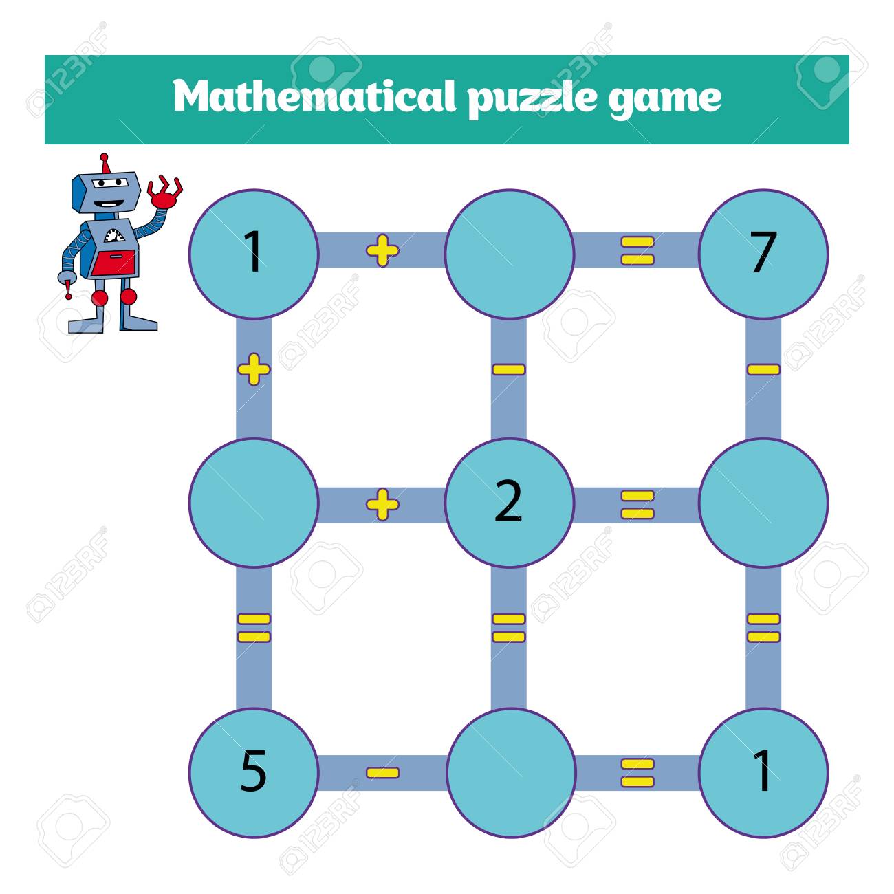 数学的なパズルゲーム 就学前の子供のための数学 追加のタスクを学びます 就学前の子供のためのワークシート ベクター のイラスト素材 ベクタ Image 4747