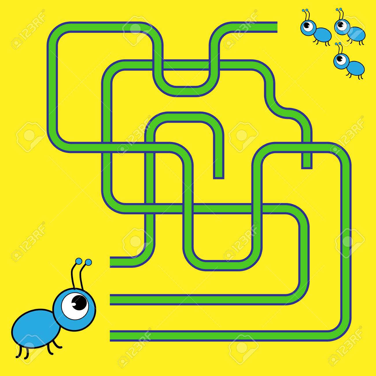 Cartoon Illustration Of Paths Or Maze Puzzle Activity Game. Kids Learning  Games Collection. Royalty Free SVG, Cliparts, Vectors, and Stock  Illustration. Image 94595626., image size:1300x1300