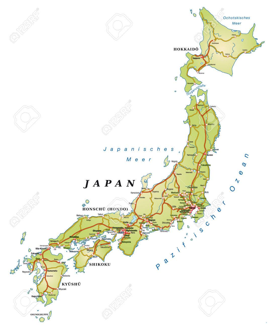 mapa carreteras japon Mapa De Japón Con Las Carreteras Ilustraciones Vectoriales, Clip mapa carreteras japon Mapa De Japón Con Las Carreteras Ilustraciones Vectoriales, Clip
