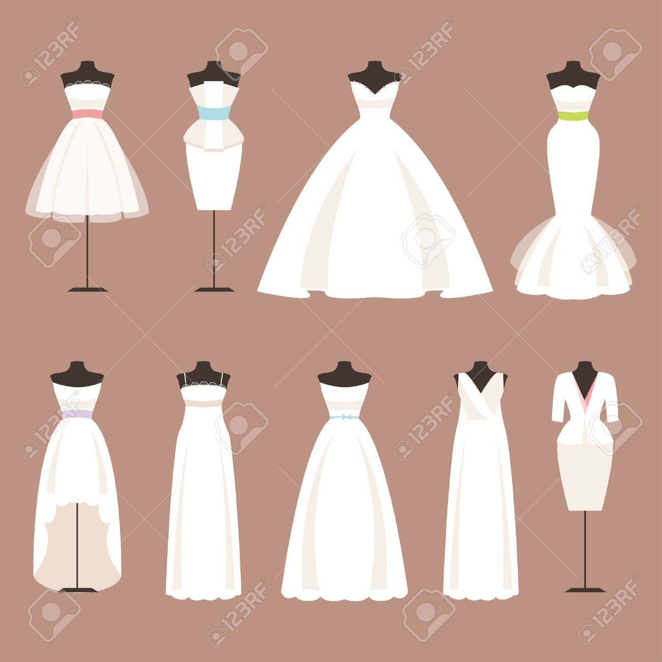 different type de robe de mariée