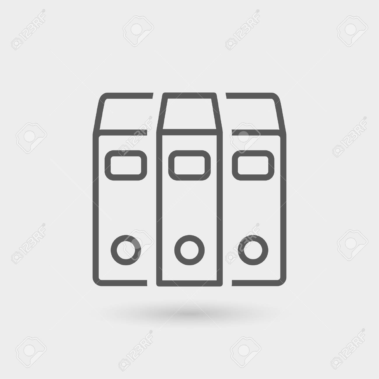 分離されたアイコンをアーカイブ 線 黒の色と影の薄い のイラスト素材 ベクタ Image