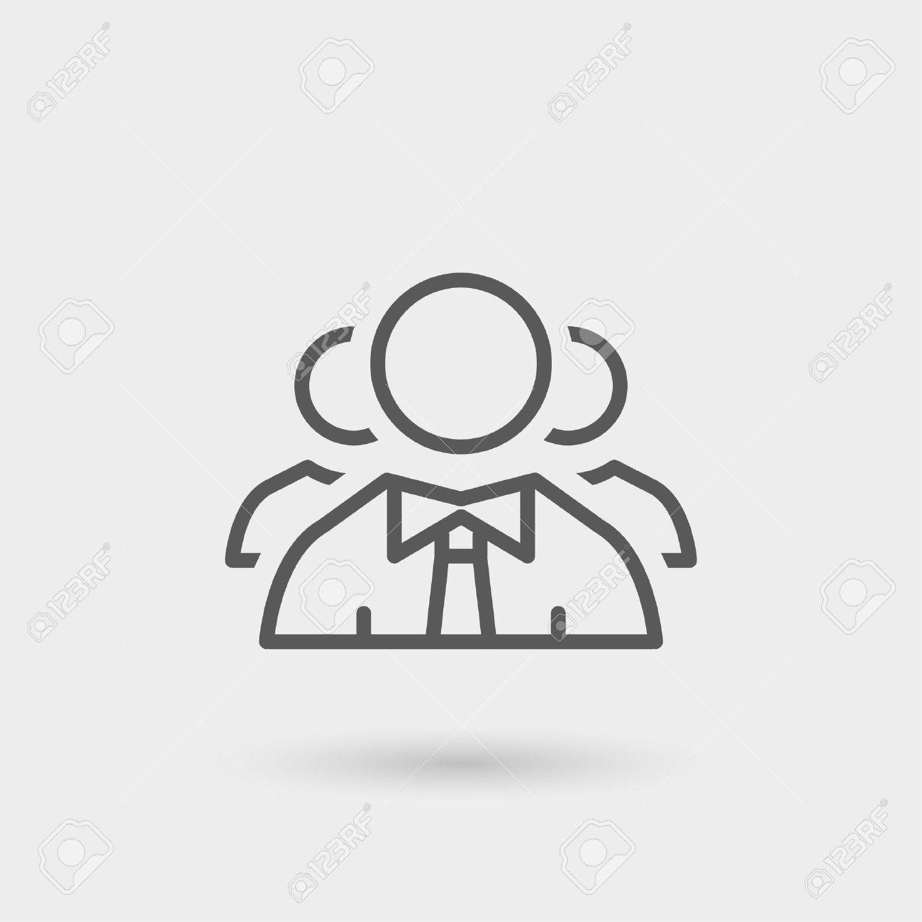 チームの分離されたアイコン 線 黒の色と影の薄い のイラスト素材 ベクタ Image