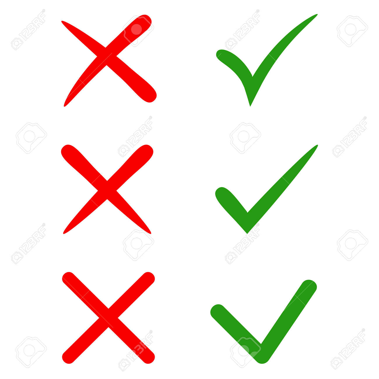Conjunto de marcas de verificação elegantes vetoriais. carraça verde e cruz vermelha em diferentes formas. sim ou no aceitam e declinam o símbolo. cones vetoriais para adereços de botões de internet ou página da web. decoração vetorial isolada no branco - 169555351 Conjunto de marcas de verificação elegantes vetoriais. carraça verde e cruz vermelha em diferentes formas. sim ou no aceitam e declinam o símbolo. cones vetoriais para adereços de botões de internet ou página da web. decoração vetorial isolada no branco - 169555351
