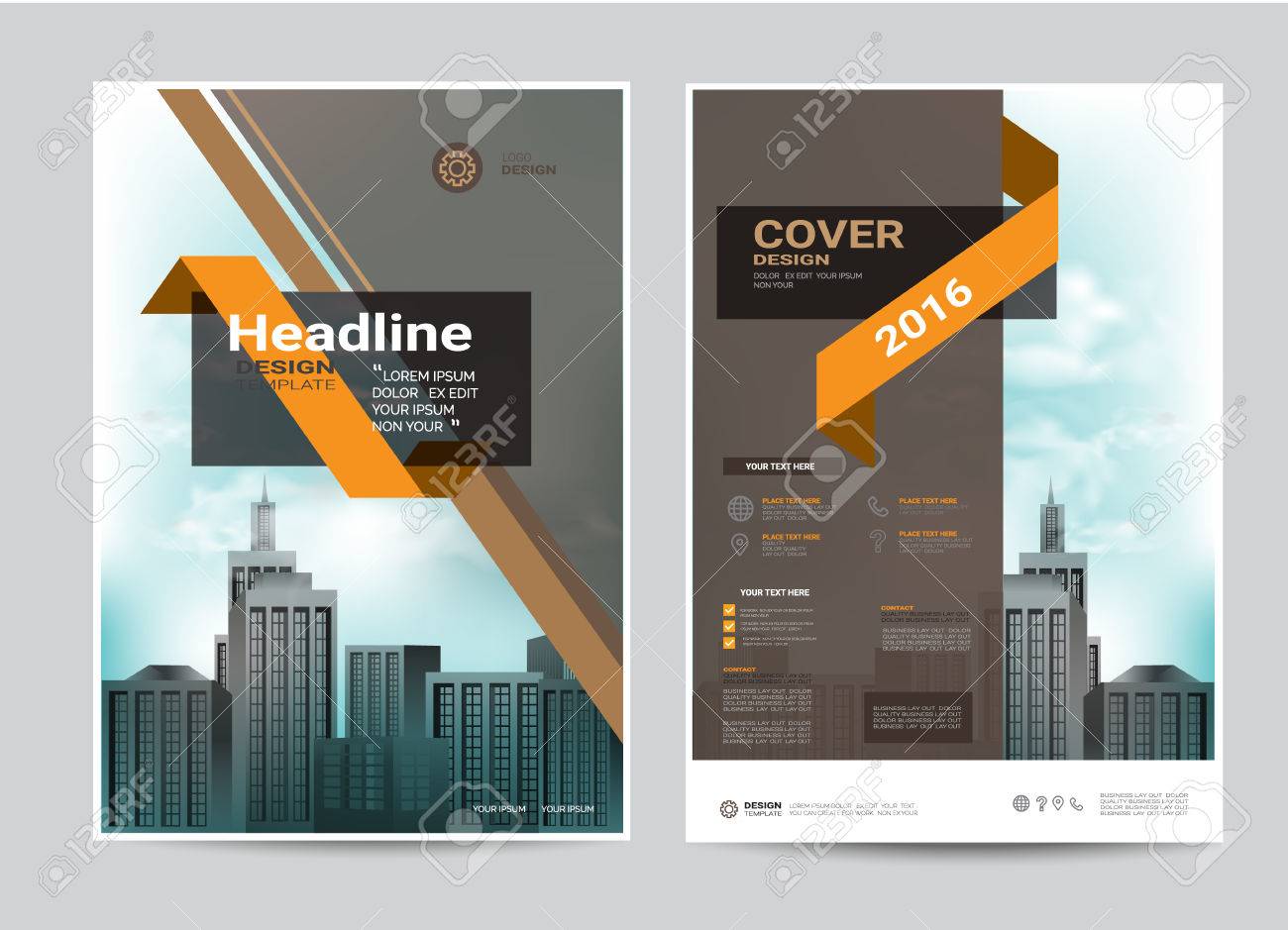 corporate brochure design layout template in a4 size modern