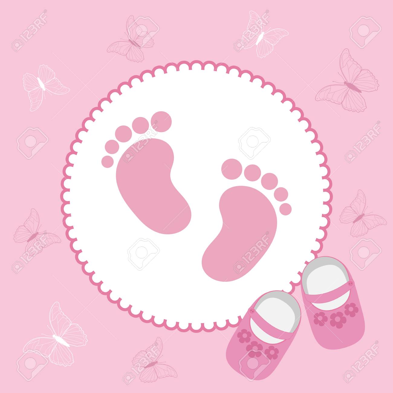 baby girl footprints