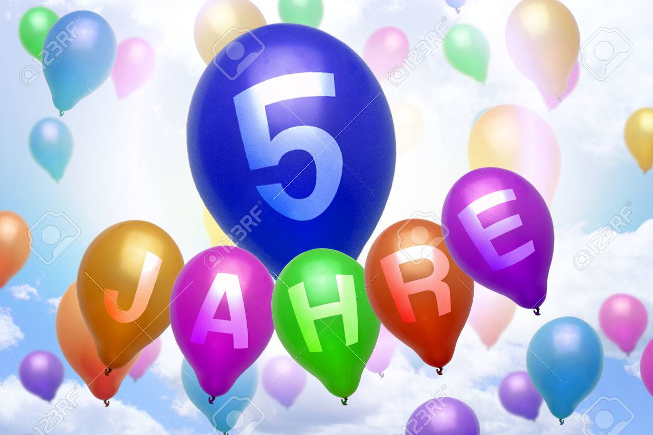 Deutsch 5 Jahre Ballon Bunten Luftballons Party Lizenzfreie Fotos Bilder Und Stock Fotografie Image
