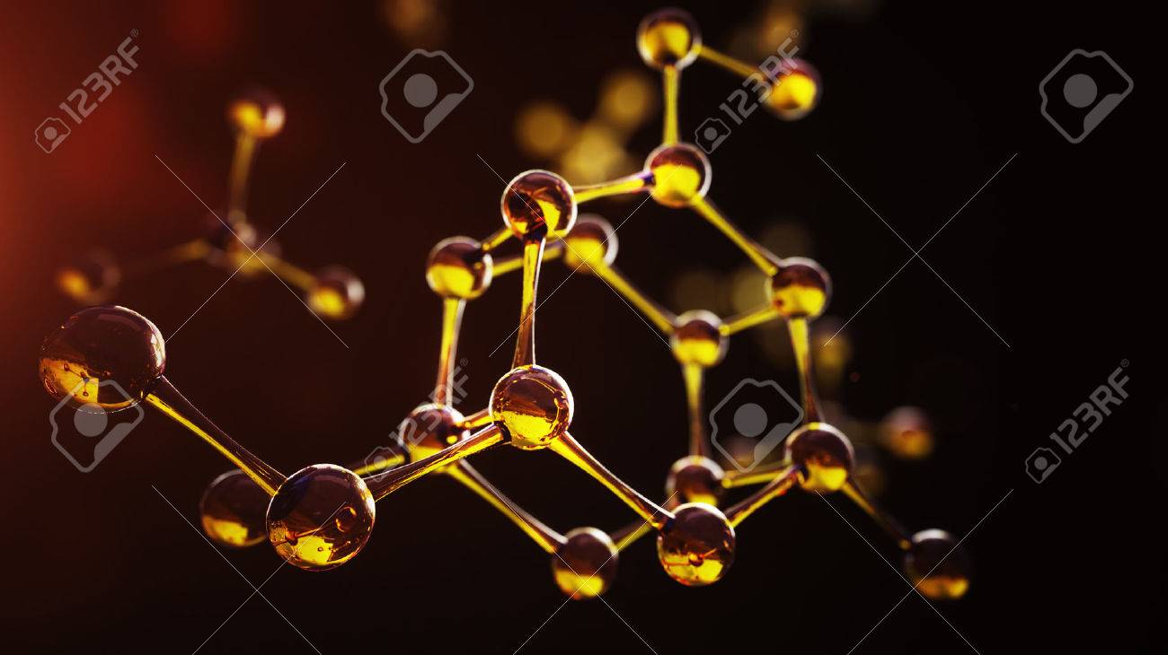 3d illustration of molecule model. Science background with molecules and atoms - 65236510 3d illustration of molecule model. Science background with molecules and atoms - 65236510