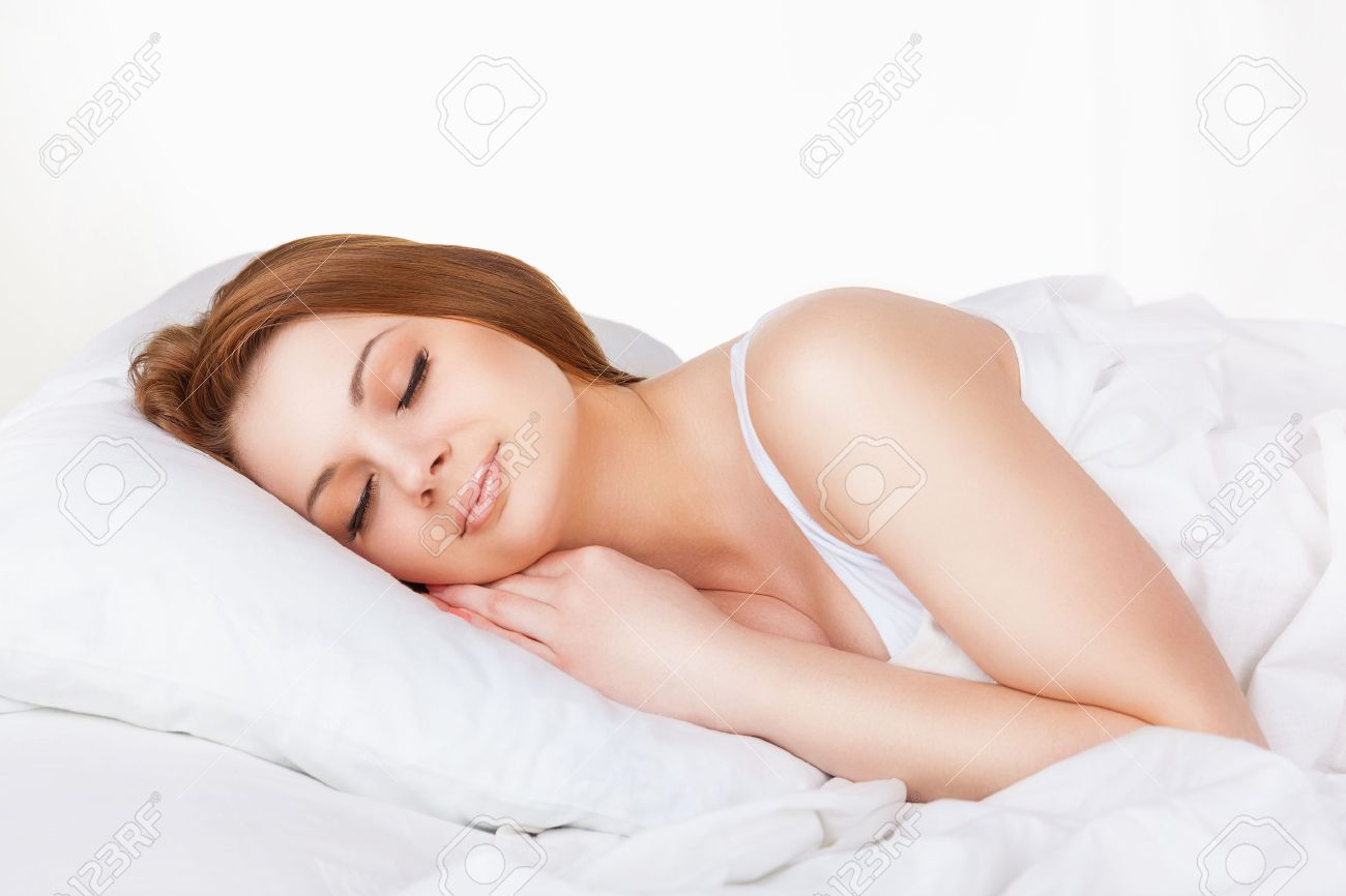 stock photo of woman sleeping